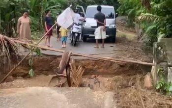 Jembatan Penghubung Desa Asaki–kecamatan Lambuya Putus, Aktivitas Warga dan Anak Sekolah Terganggu