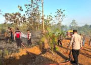 Gerak Cepat Polres Konawe Padamkan Karhutla di Desa Amesiu, Kapolres Edi Raharjono Turun Langsung ke Lokas