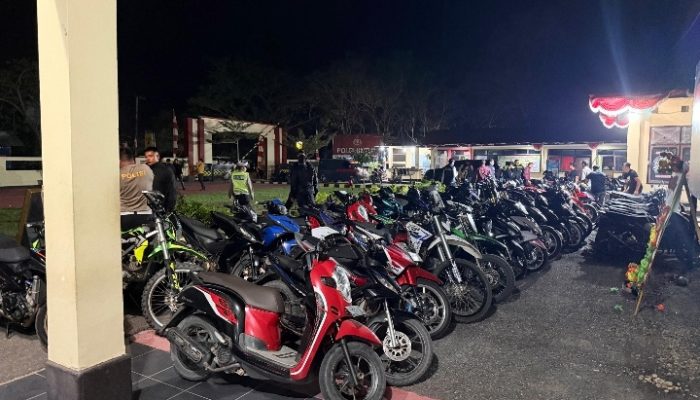 Polres Konawe Amankan 91 Motor Balap Liar di konawe,